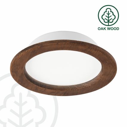 Lámpara empotrable LED WOODY SPOT LED/16,5W/230V 4000K cereza ø 18,5 cm