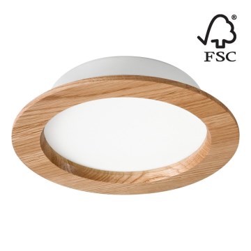 Lámpara empotrable LED WOODY SPOT LED/16,5W/230V 4000K roble ø 18,5 cm