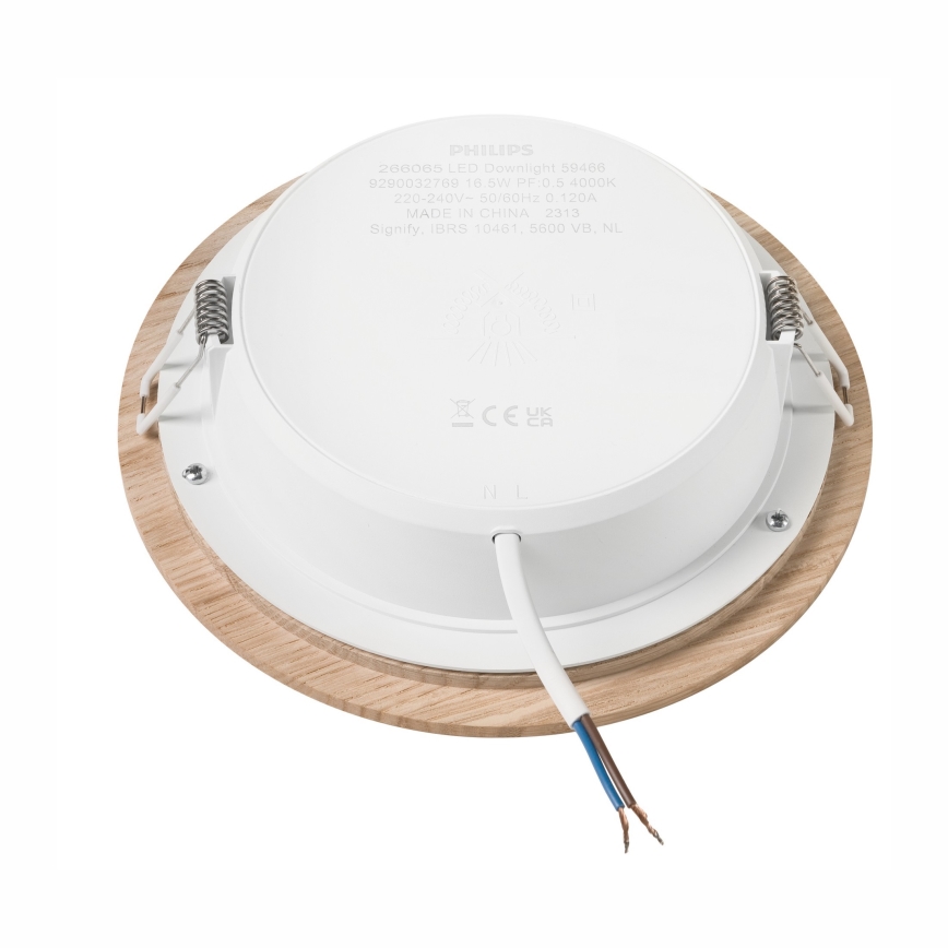 Lámpara empotrable LED WOODY SPOT LED/16,5W/230V 4000K roble ø 18,5 cm