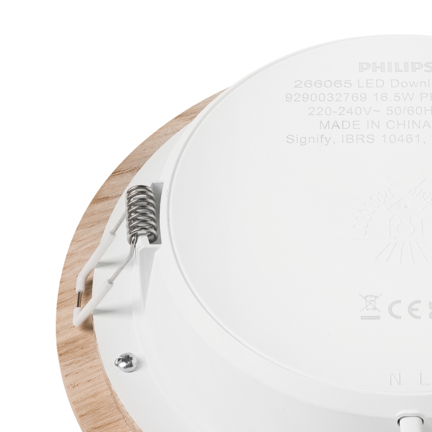 Lámpara empotrable LED WOODY SPOT LED/16,5W/230V 4000K roble ø 18,5 cm
