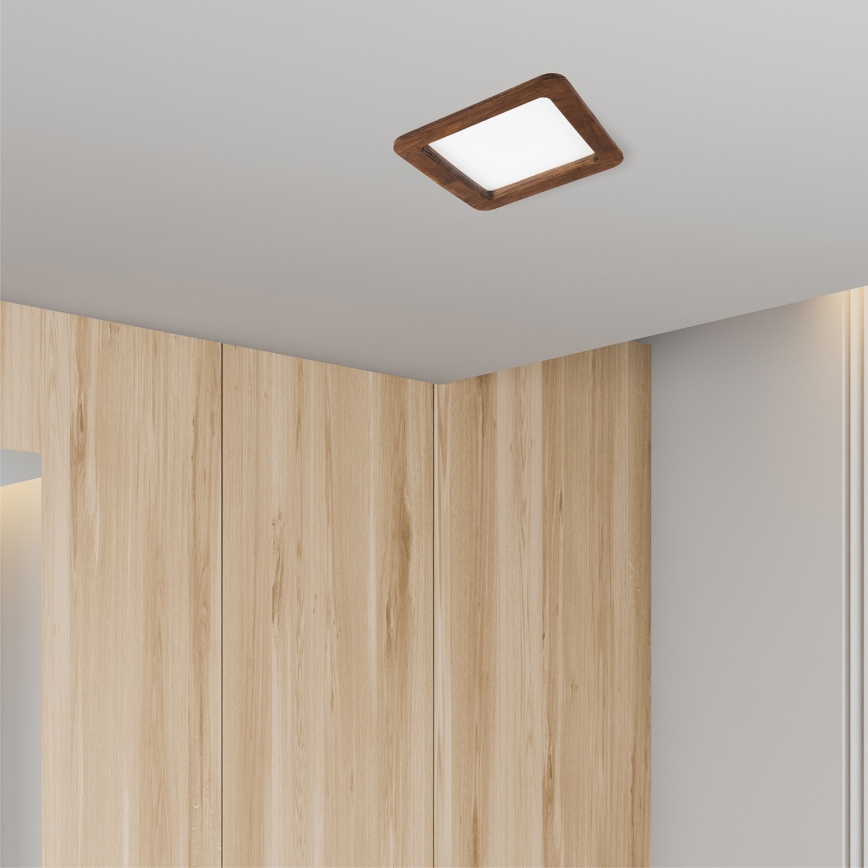 Lámpara empotrable LED WOODY SPOT LED/17W/230V 3000K cereza 18,5x18,5 cm