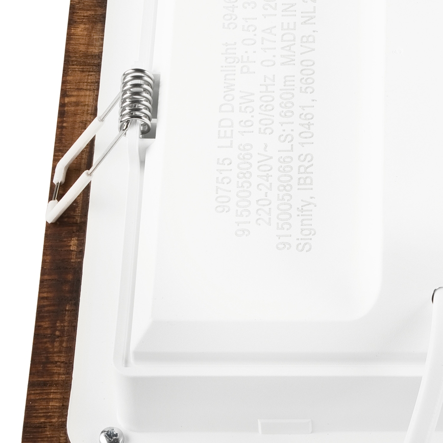 Lámpara empotrable LED WOODY SPOT LED/17W/230V 3000K cereza 18,5x18,5 cm
