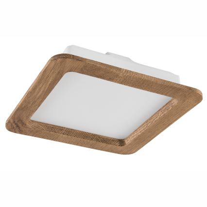 Lámpara empotrable LED WOODY SPOT LED/17W/230V 3000K nogal 18,5x18,5 cm