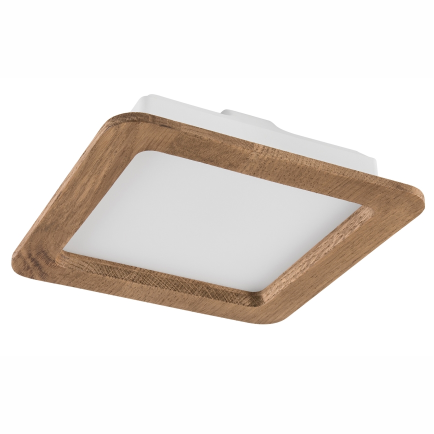 Lámpara empotrable LED WOODY SPOT LED/17W/230V 3000K nogal 18,5x18,5 cm