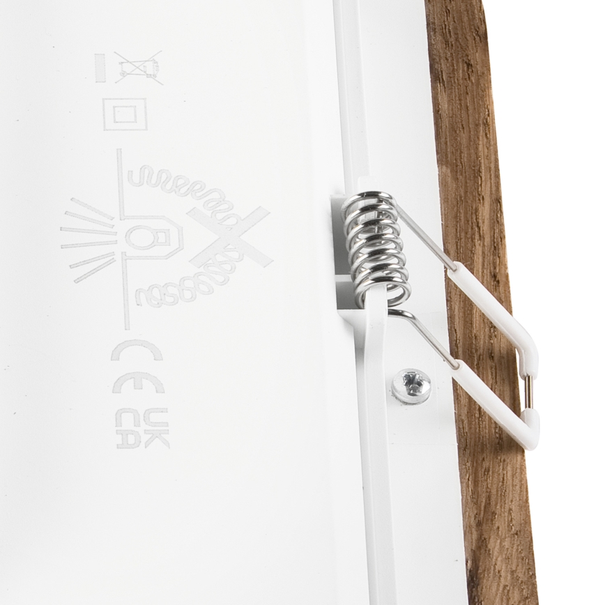 Lámpara empotrable LED WOODY SPOT LED/17W/230V 3000K nogal 18,5x18,5 cm
