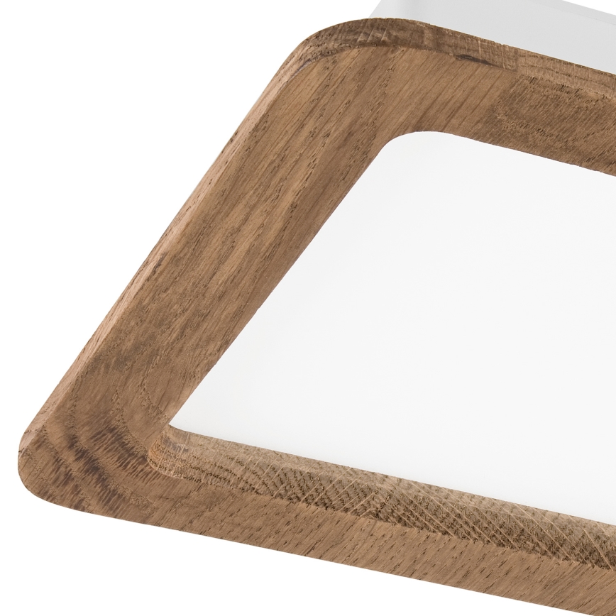 Lámpara empotrable LED WOODY SPOT LED/17W/230V 3000K nogal 18,5x18,5 cm