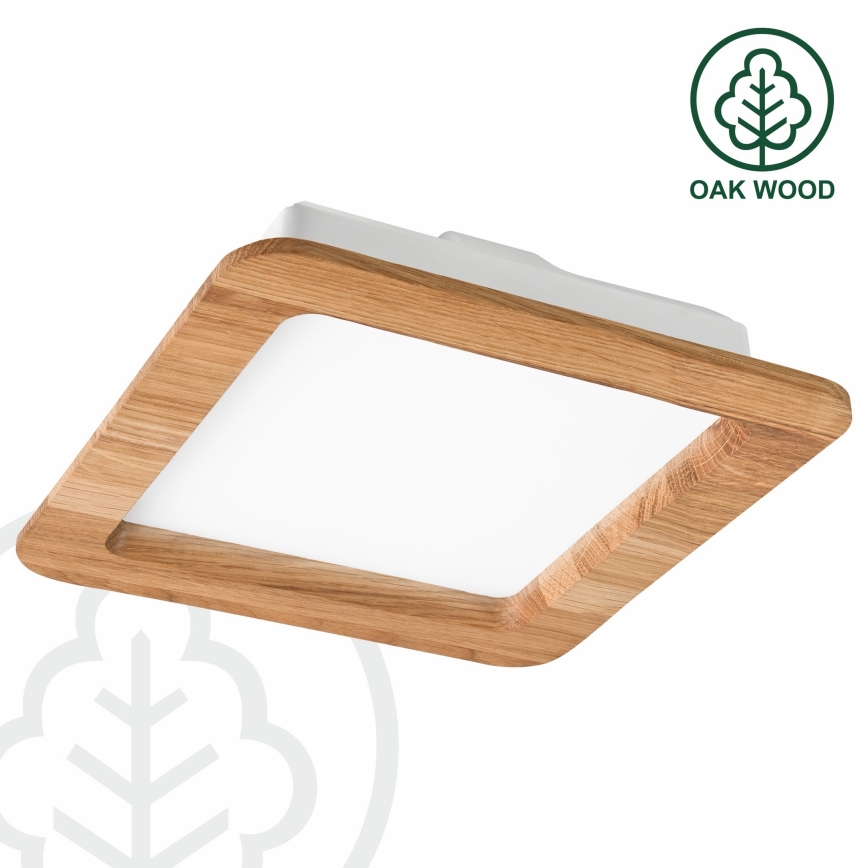 Lámpara empotrable LED WOODY SPOT LED/17W/230V 3000K roble 18,5x18,5 cm