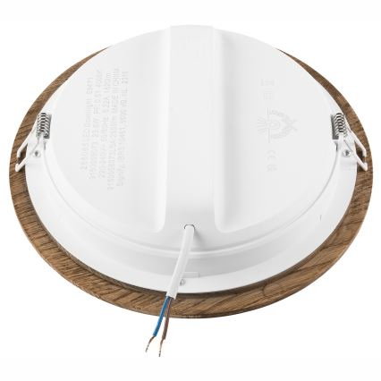 Lámpara empotrable LED WOODY SPOT LED/23,5W/230V 4000K nogal ø 23,5 cm