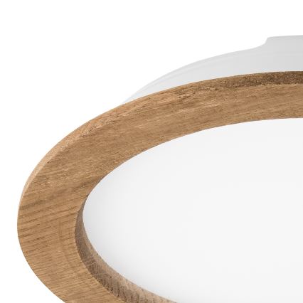 Lámpara empotrable LED WOODY SPOT LED/23,5W/230V 4000K nogal ø 23,5 cm
