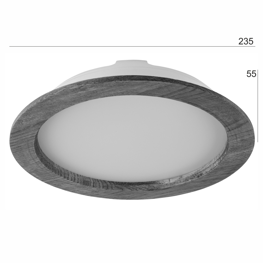Lámpara empotrable LED WOODY SPOT LED/23,5W/230V 4000K nogal ø 23,5 cm