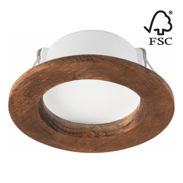 Lámpara empotrable LED WOODY SPOT LED/5,5W/230V 4000K cereza ø 10 cm