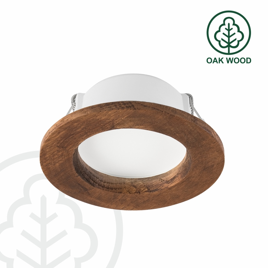 Lámpara empotrable LED WOODY SPOT LED/5,5W/230V 4000K cereza ø 10 cm