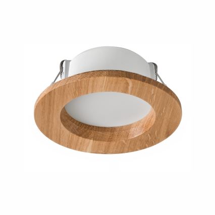 Lámpara empotrable LED WOODY SPOT LED/5,5W/230V 4000K roble ø 10 cm