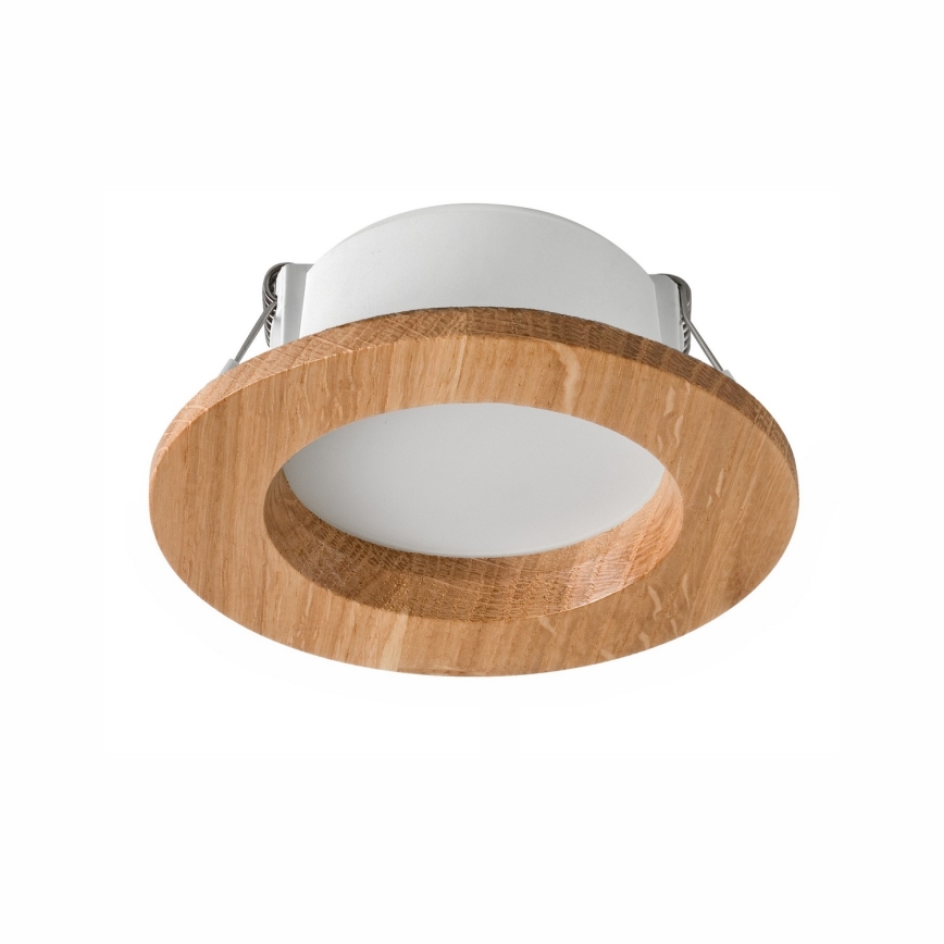 Lámpara empotrable LED WOODY SPOT LED/5,5W/230V 4000K roble ø 10 cm