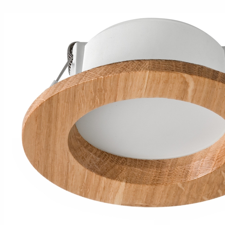 Lámpara empotrable LED WOODY SPOT LED/5,5W/230V 4000K roble ø 10 cm