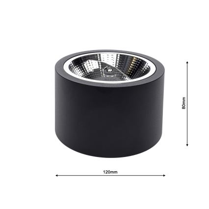 Lámpara empotrable REDONDO 1xAR111 - GU10/12W/230V