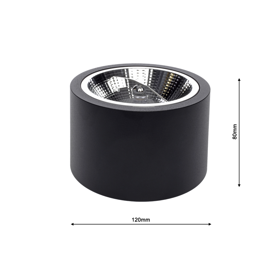 Lámpara empotrable REDONDO 1xAR111 - GU10/12W/230V