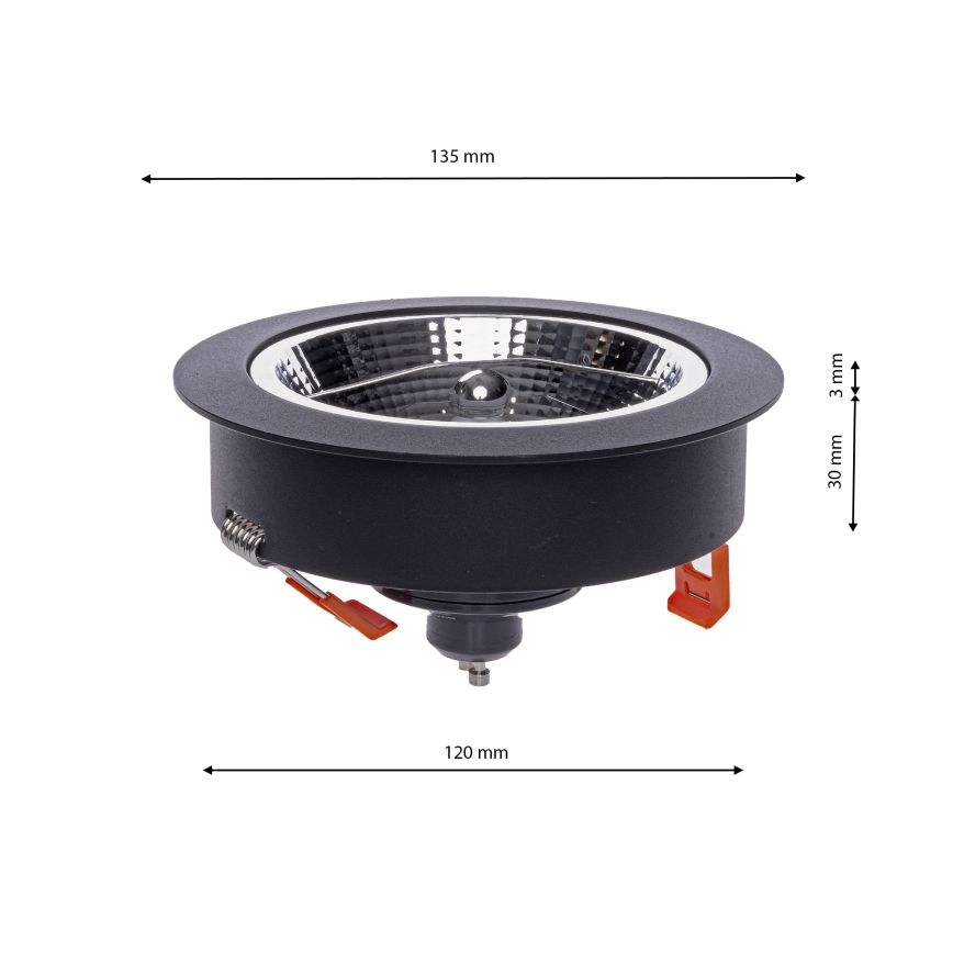 Lámpara empotrable REDONDO 1xAR111 - GU10/25W/230V