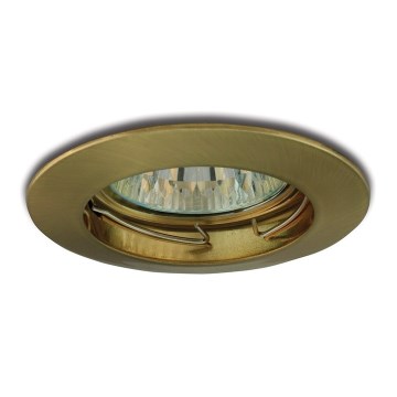 Lámpara empotrada 1xGU5,3/50W/12V latón