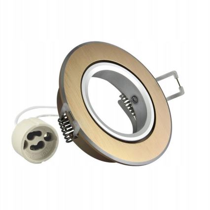 Lámpara empotrada EAST OPAL 1xGU10/8W/230V diá. 8,5 cm dorado