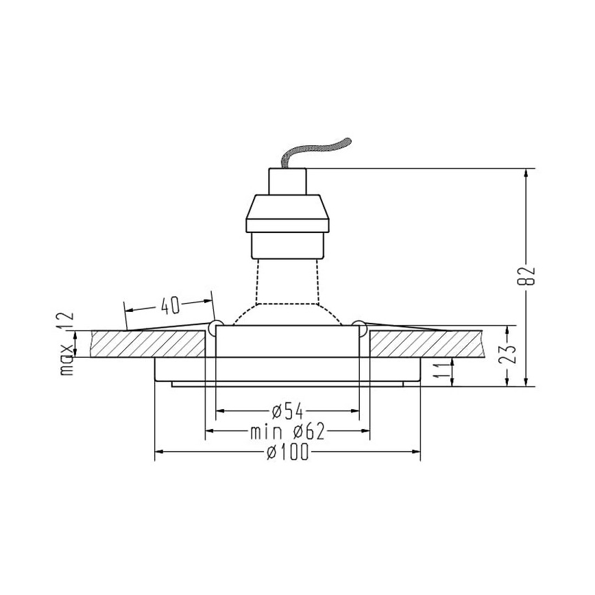 Lámpara empotrada EYE 1xGU10/35W/230V