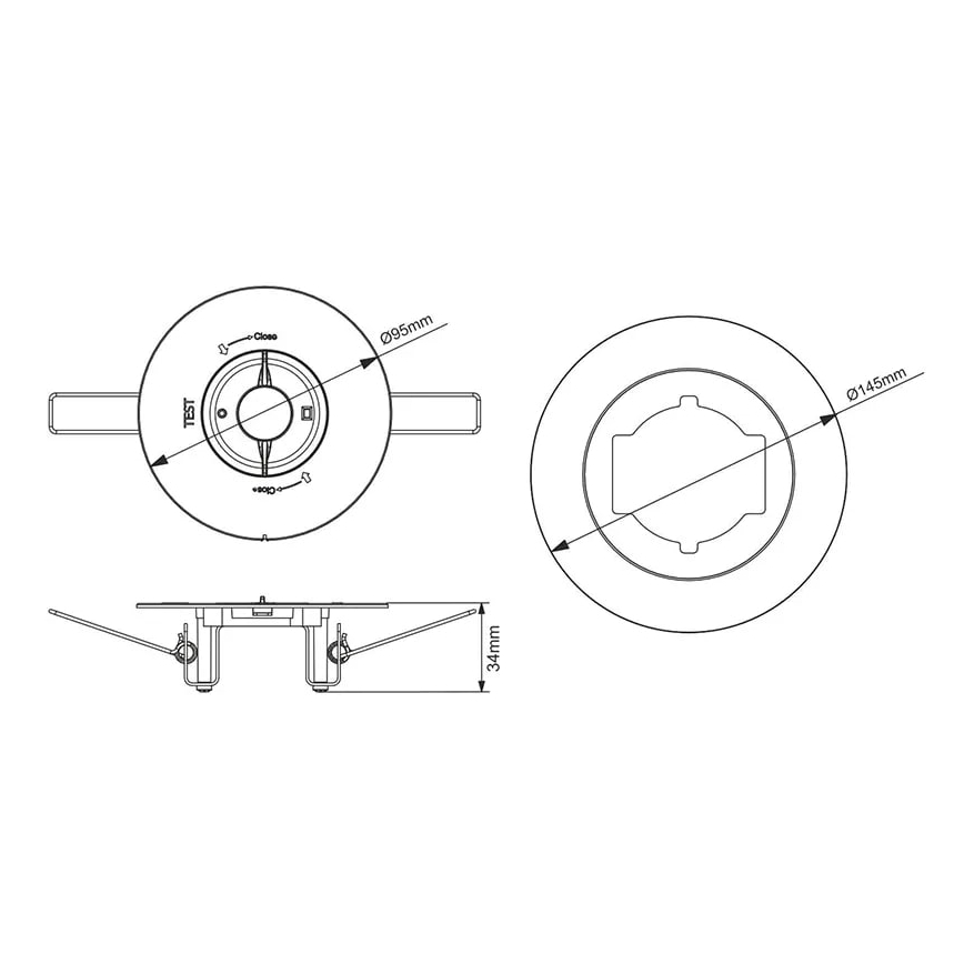 Lámpara empotrada LED de emergencia LED/2W/230V 6000K