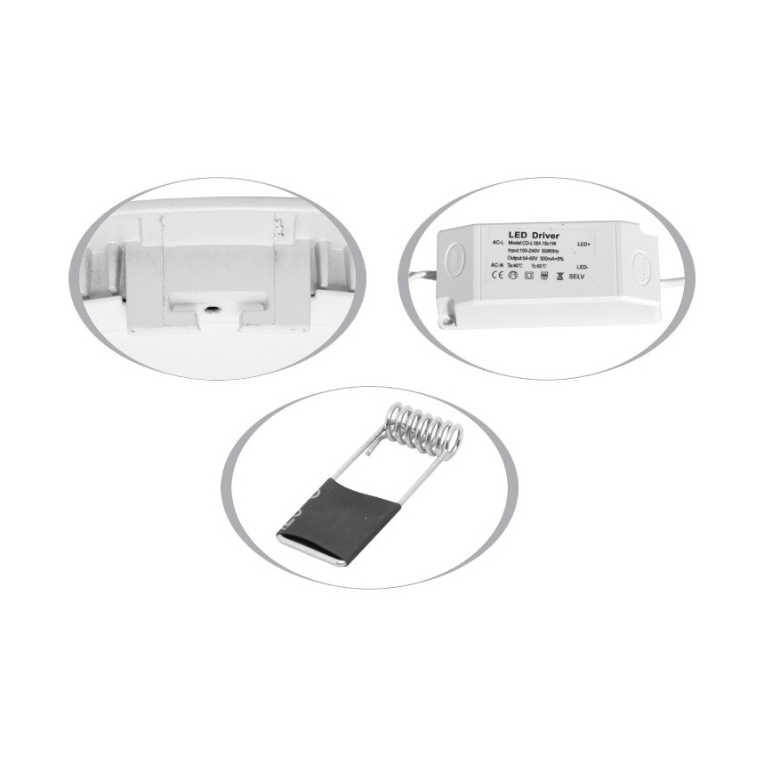 Lámpara empotrable de baño LED LADA LED/25W/230V 4100K IP44