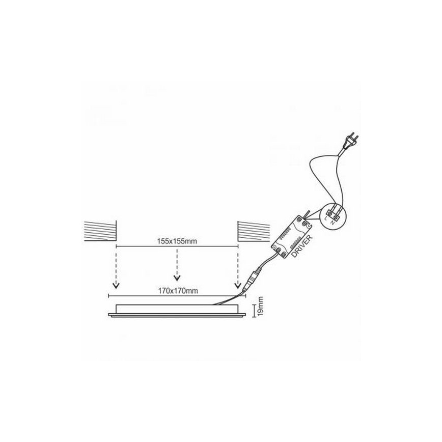 Lámpara empotrada LED LED/12W/230V