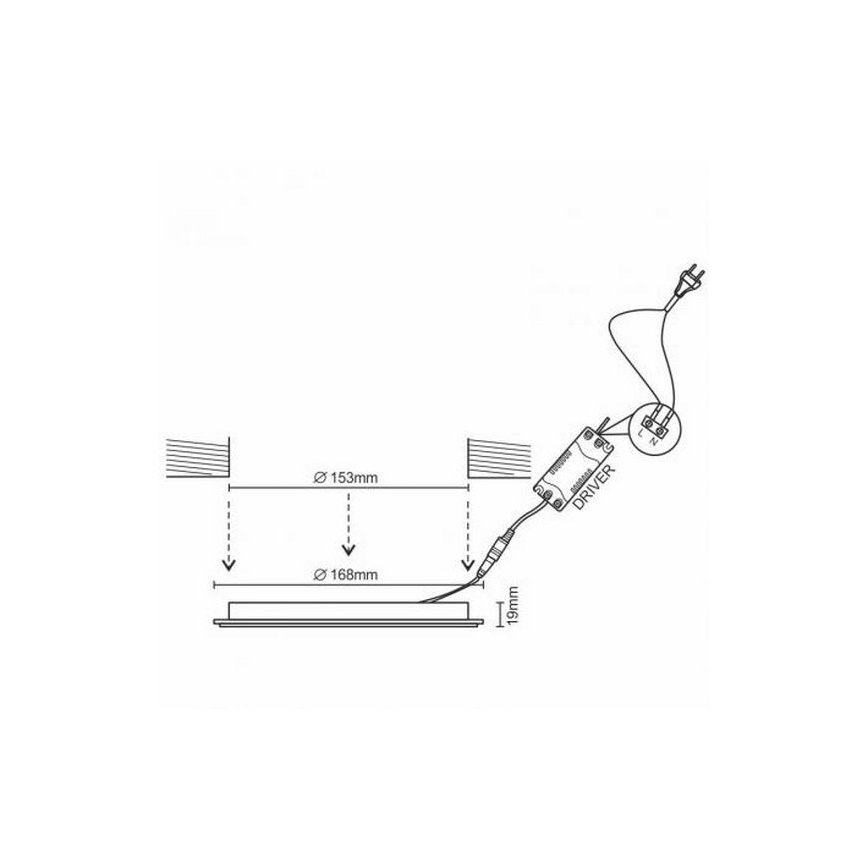Lámpara empotrada LED LED/12W/230V