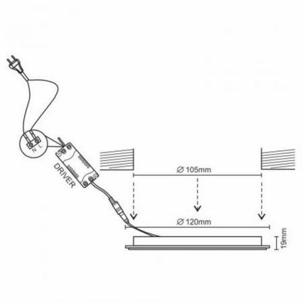 Lámpara empotrada LED LED/6W/230V