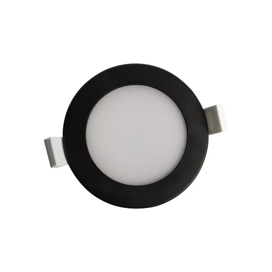 Lámpara empotrada LED para baños LED/7W/230V 4000K negro IP44