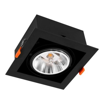 Lámpara empotrada PLAZA AR111 1xGU10/12W/230V negro