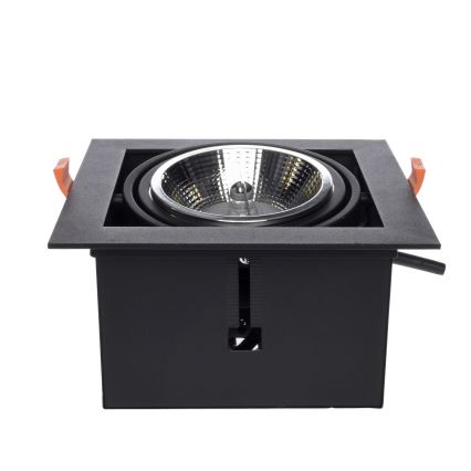 Lámpara empotrada PLAZA AR111 1xGU10/12W/230V negro