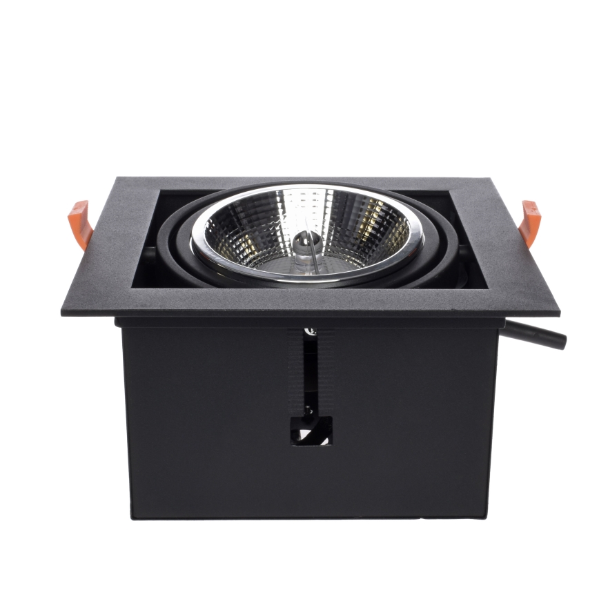 Lámpara empotrada PLAZA AR111 1xGU10/12W/230V negro
