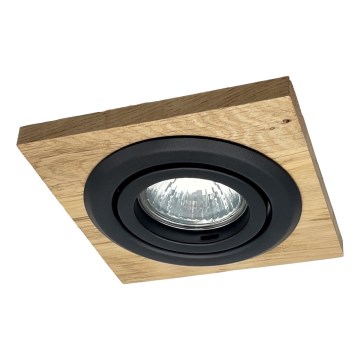 Lámpara empotrada TOBBY 1xG9/20W/230V 11,5x11,5 cm roble/negro