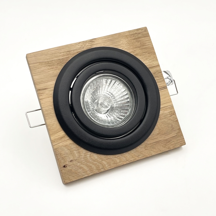 Lámpara empotrada TOBBY 1xG9/20W/230V 11,5x11,5 cm roble/negro