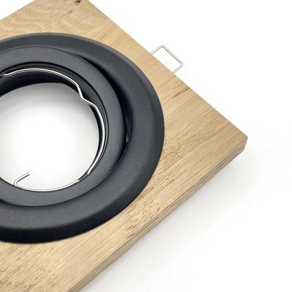 Lámpara empotrada TOBBY 1xG9/20W/230V 11,5x11,5 cm roble/negro