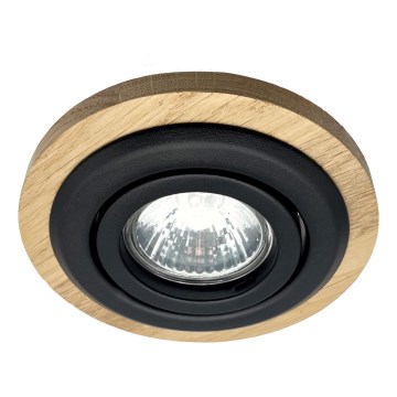 Lámpara empotrada TOBBY 1xG9/20W/230V diá. 11,5 cm roble/negro