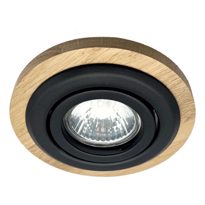 Lámpara empotrada TOBBY 1xG9/20W/230V diá. 11,5 cm roble/negro