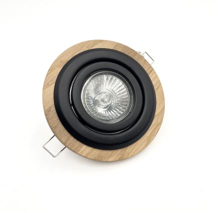 Lámpara empotrada TOBBY 1xG9/20W/230V diá. 11,5 cm roble/negro