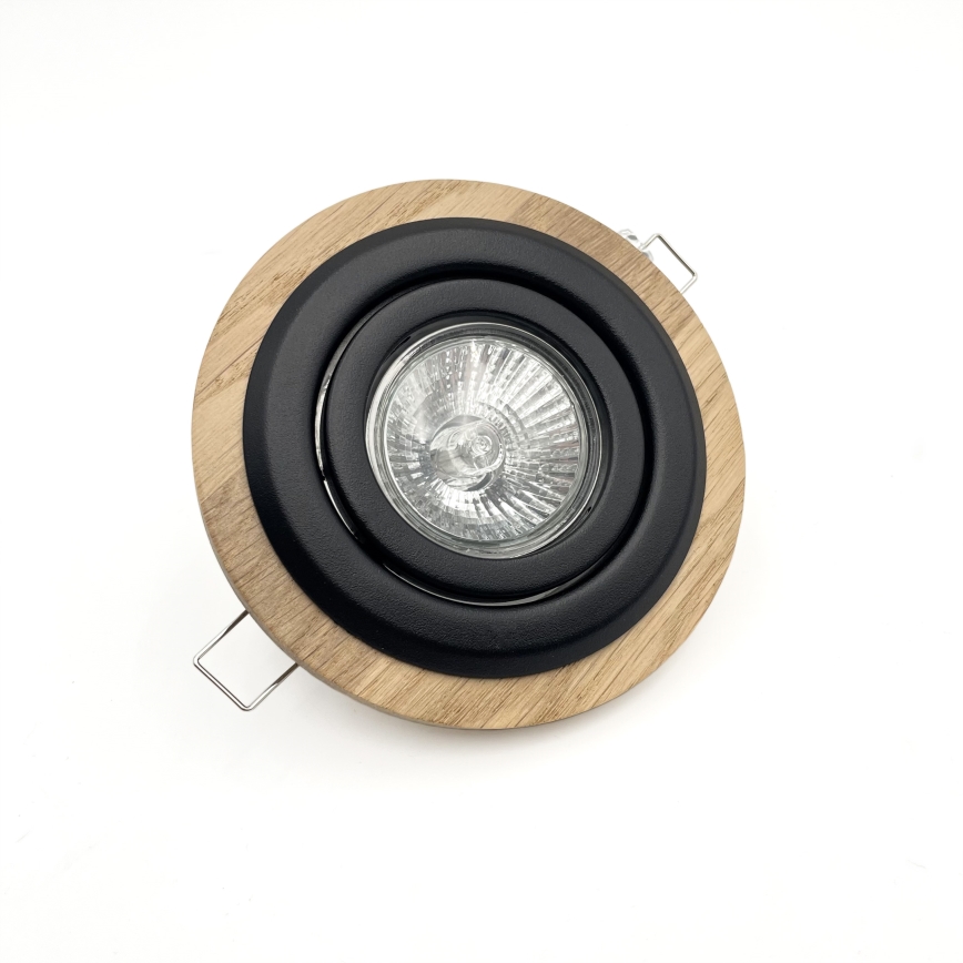Lámpara empotrada TOBBY 1xG9/20W/230V diá. 11,5 cm roble/negro