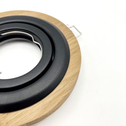 Lámpara empotrada TOBBY 1xG9/20W/230V diá. 11,5 cm roble/negro