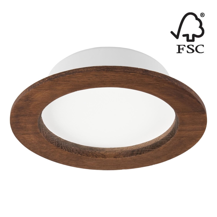 Lámpara empotrada WOODY SPOT LED/12,5W/230V 3000K cereza ø 16 cm