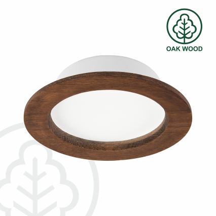 Lámpara empotrada WOODY SPOT LED/12,5W/230V 3000K cereza ø 16 cm