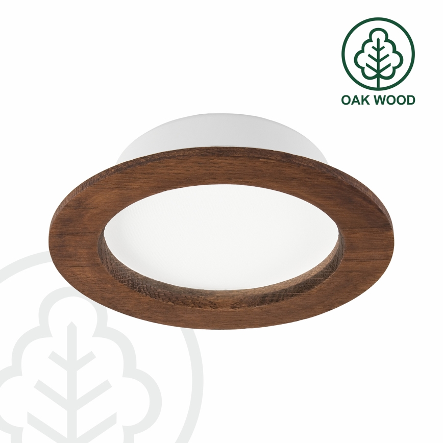 Lámpara empotrada WOODY SPOT LED/12,5W/230V 3000K cereza ø 16 cm