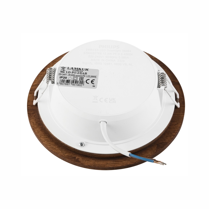 Lámpara empotrada WOODY SPOT LED/12,5W/230V 3000K cereza ø 16 cm