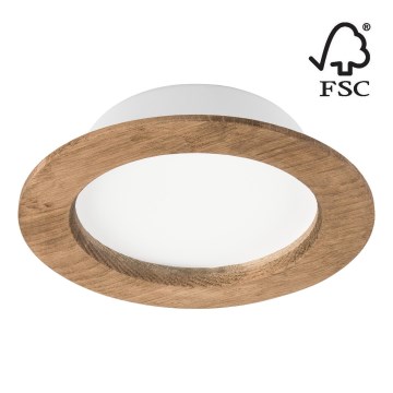 Lámpara empotrada WOODY SPOT LED/12,5W/230V 3000K nogal ø 16 cm