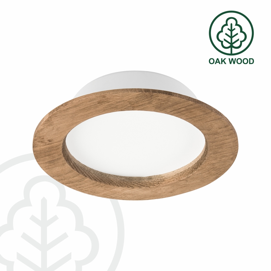 Lámpara empotrada WOODY SPOT LED/12,5W/230V 3000K nogal ø 16 cm
