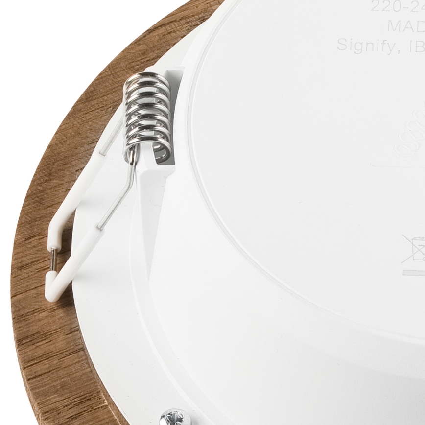 Lámpara empotrada WOODY SPOT LED/12,5W/230V 3000K nogal ø 16 cm