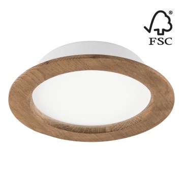 Lámpara empotrada WOODY SPOT LED/16,5W/230V 4000K nogal ø 18,5 cm